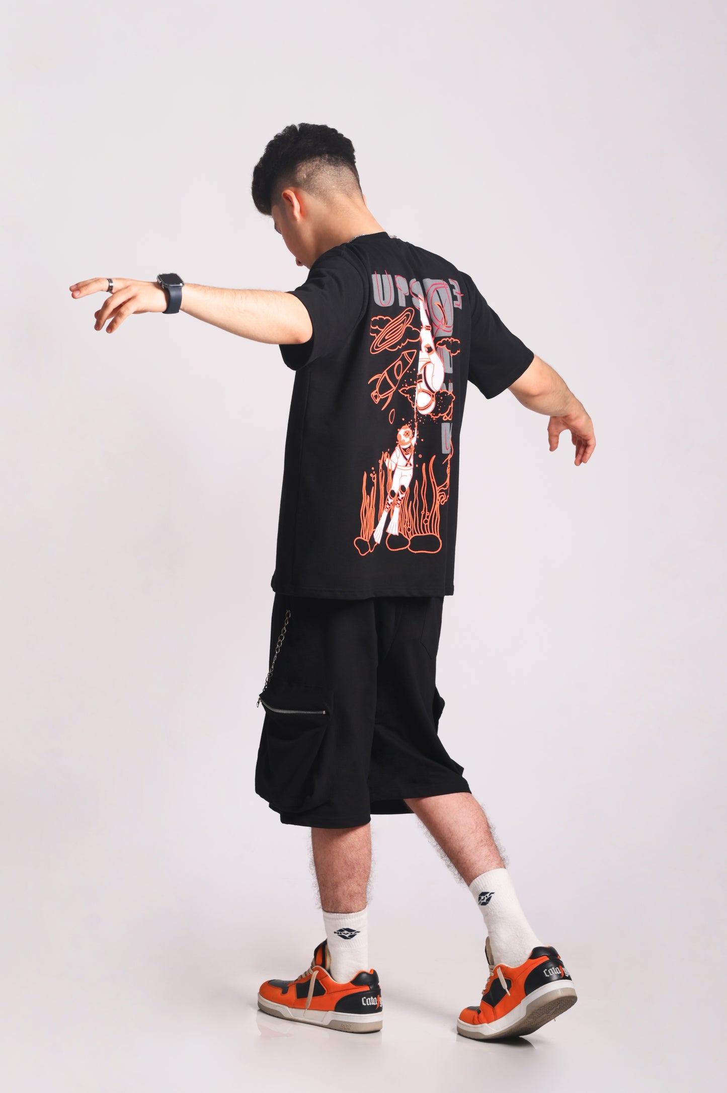 Black Unisex T-Shirt Oversized | 3D Puff Print | Premium Streetwear
