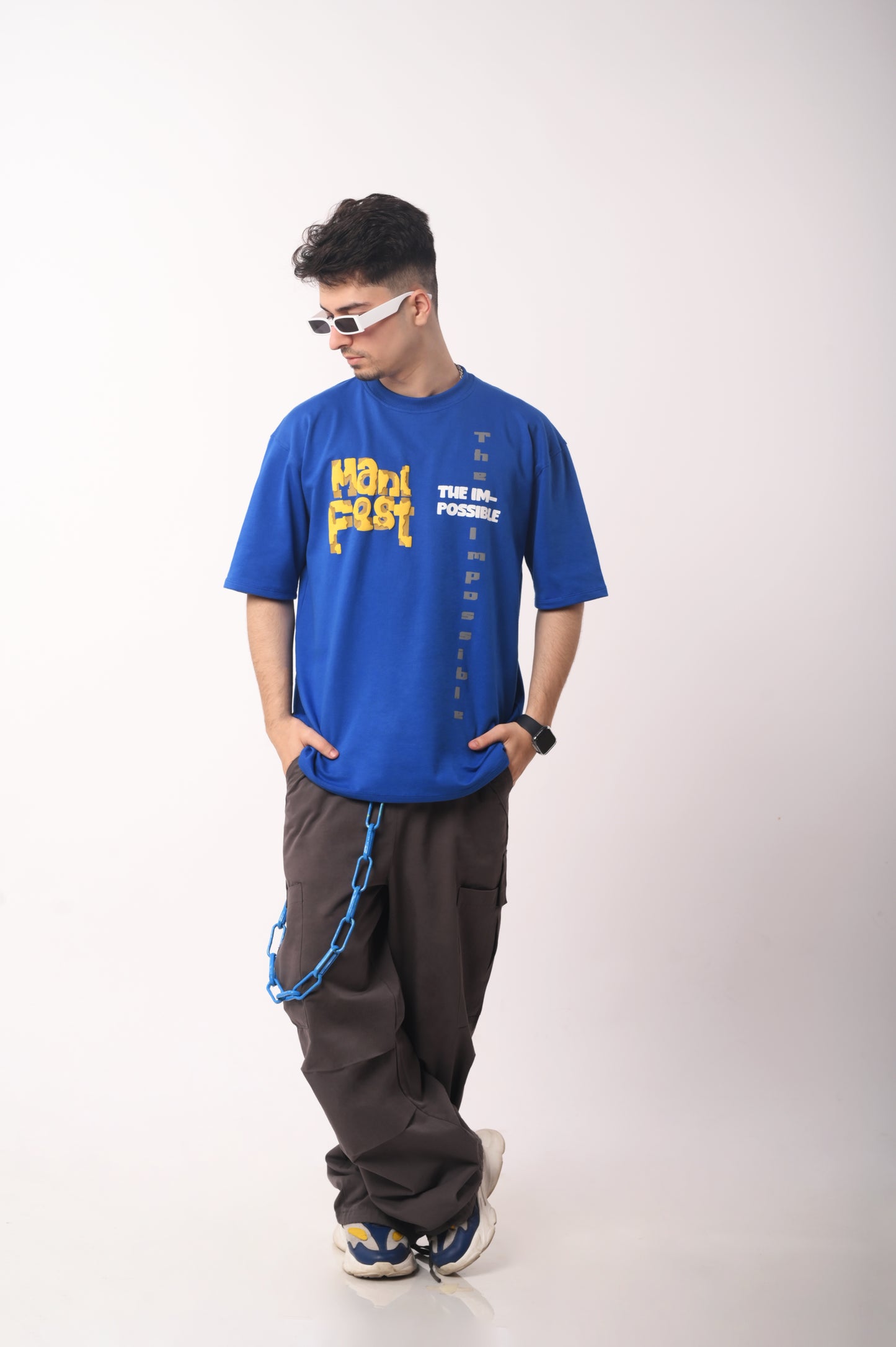 Blue Unisex Oversized T-Shirt | 3D Puff Print | Premium Streetwear