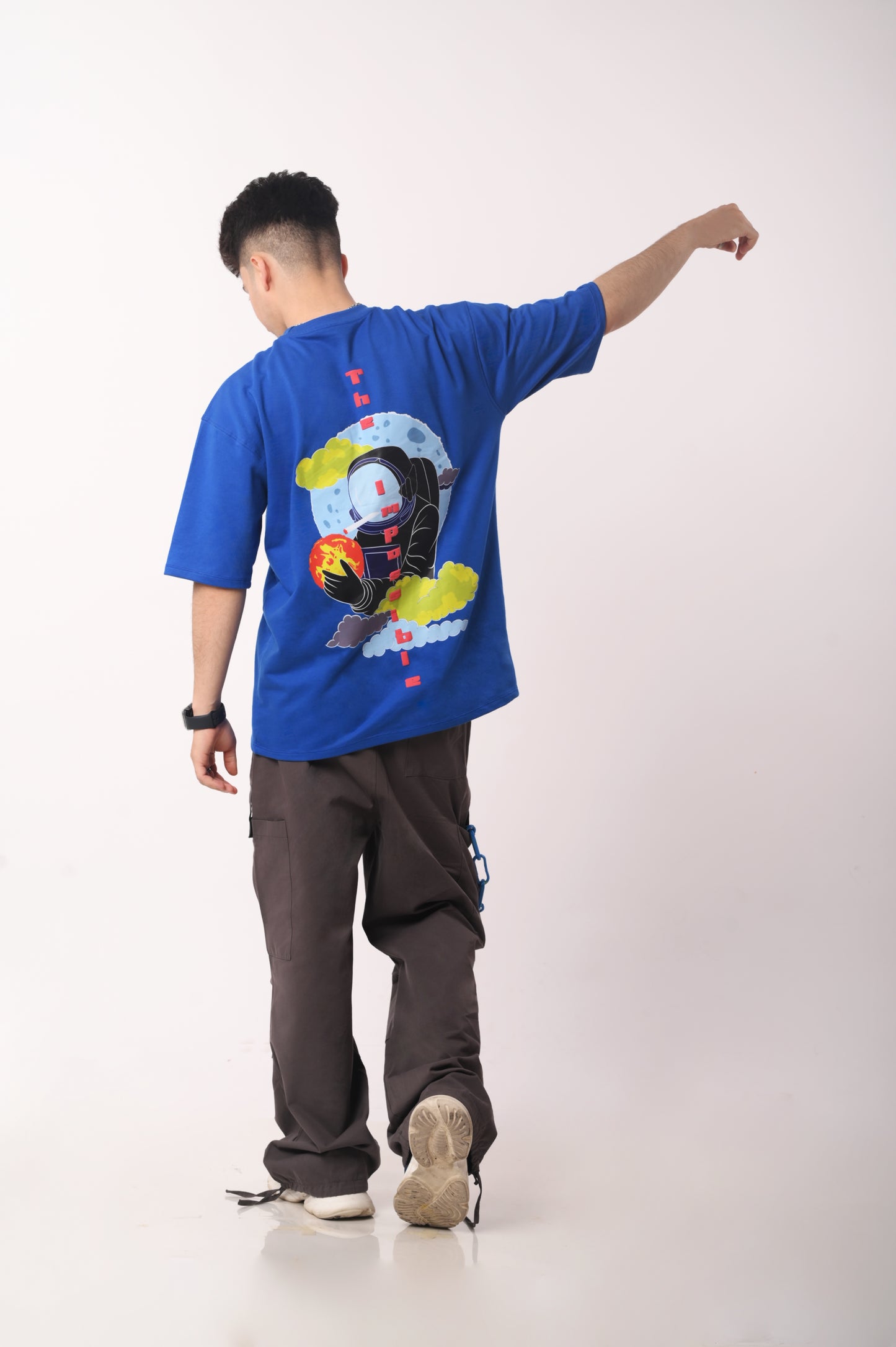 Blue Unisex Oversized T-Shirt | 3D Puff Print | Premium Streetwear