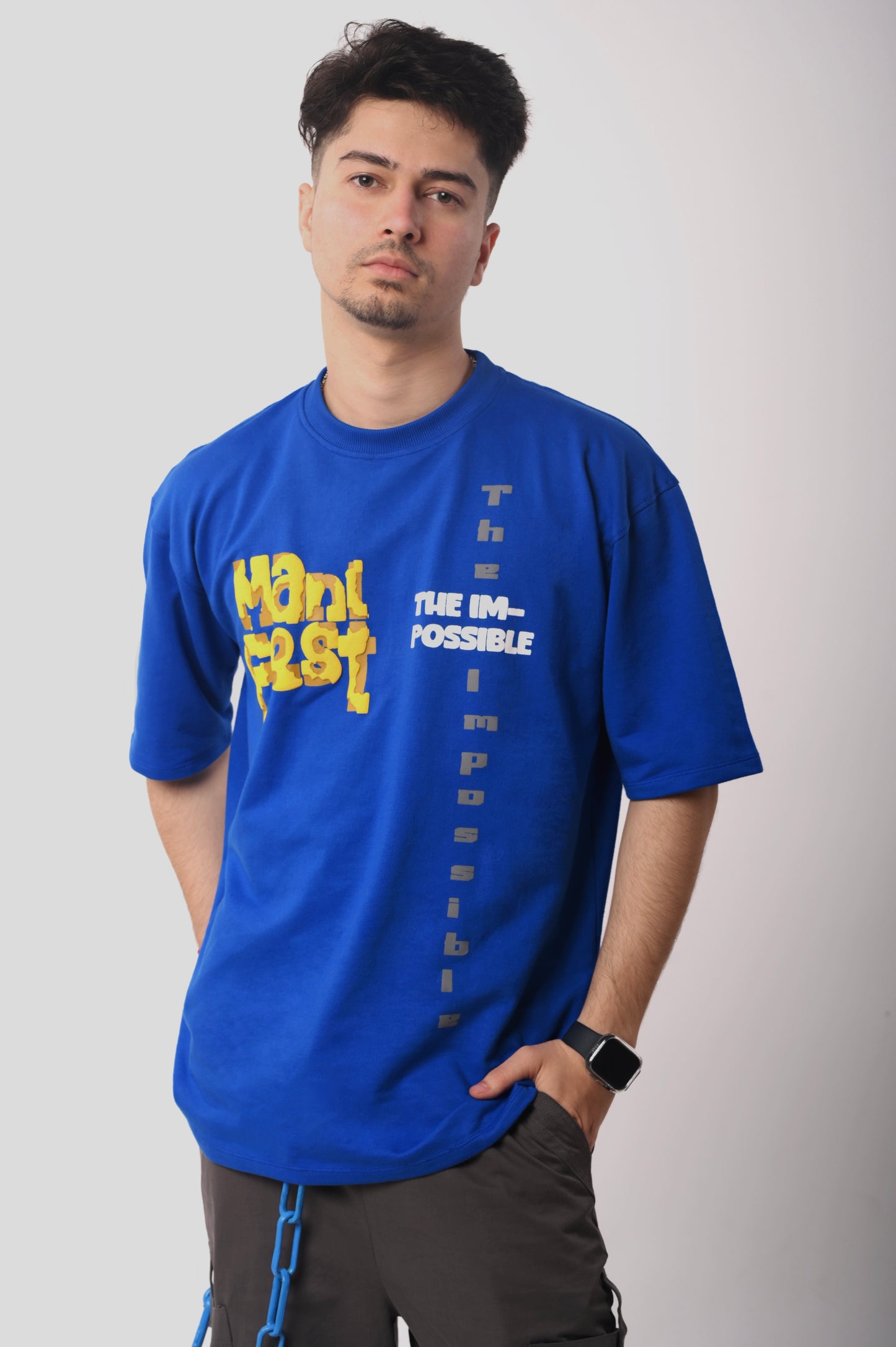Blue Unisex Oversized T-Shirt | 3D Puff Print | Premium Streetwear