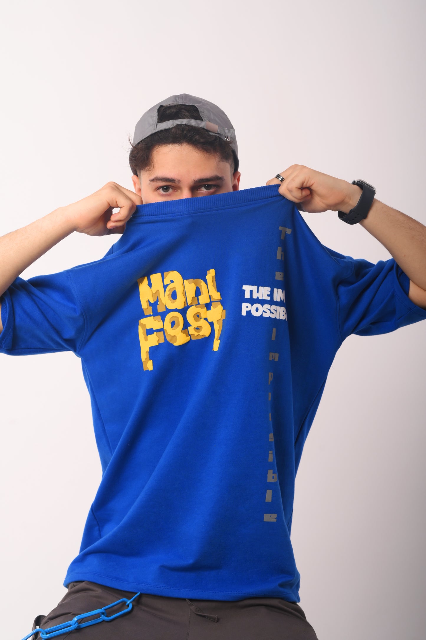 Blue Unisex Oversized T-Shirt | 3D Puff Print | Premium Streetwear