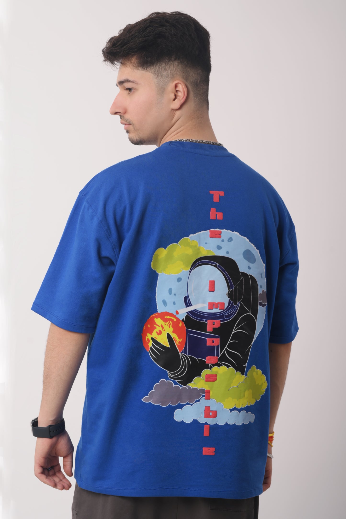 Blue Unisex Oversized T-Shirt | 3D Puff Print | Premium Streetwear