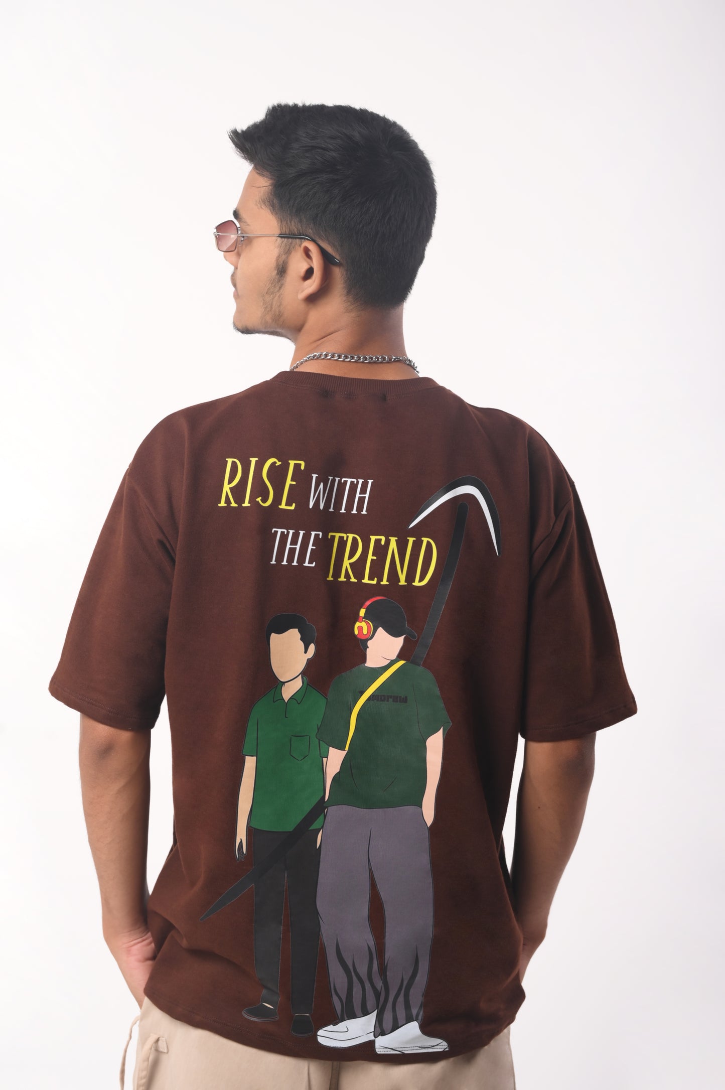 Dark Brown Unisex Oversized T-Shirt | Join the Cult | Puff Print